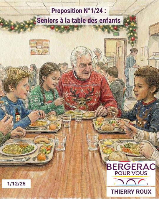 Thierry Roux: Séniors à la table des enfants à Bergerac