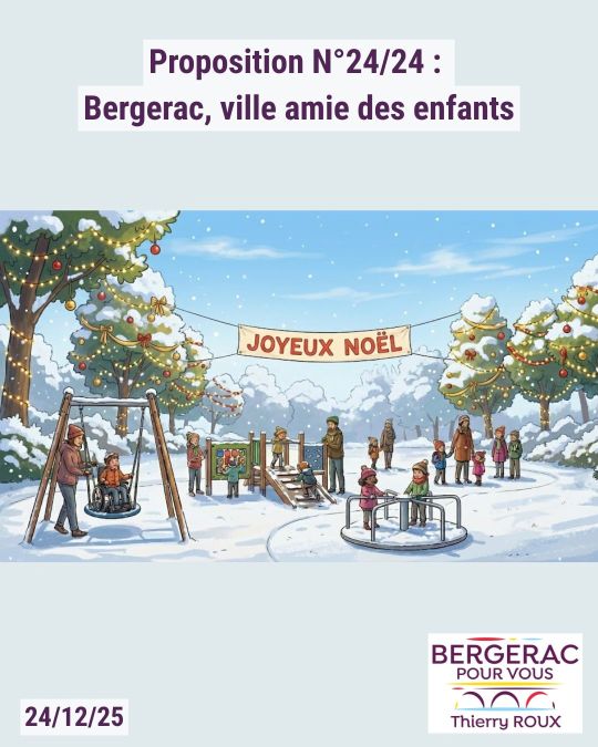 Bergerac: Faire de Bergerac une ville amie des enfants