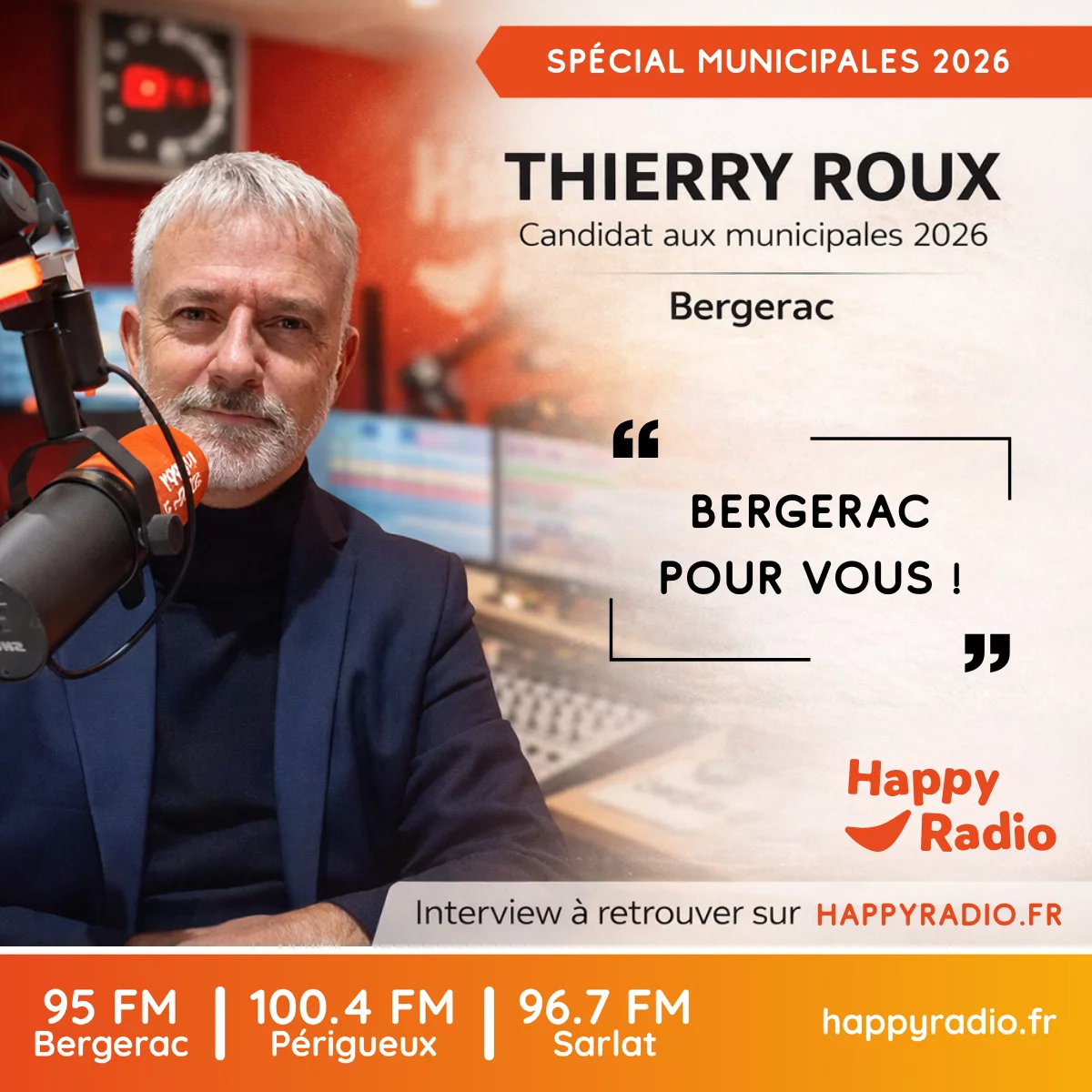 Thierry Roux en interview sur Happy Radio